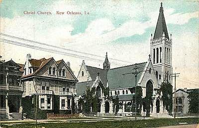 Louisiana, LA, New Orleans, Christ Church Early Postcard