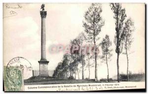 Old Postcard Montmirail Column commemorative of the battle of Montmirail Marc...