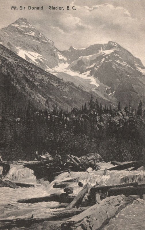 Vintage Postcard 1930's Mount Sir Donald Glacier British Columbia Canada