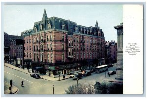 Baltimore Maryland MD Postcard The St. James Hotel Building Exterior 1956 Cars