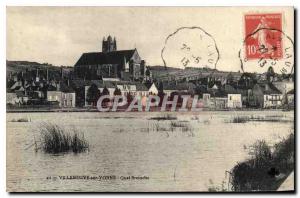 Old Postcard Villeneuve sur Yonne Quai Bretoche