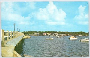Green Pond Bridge Harbor Acapesket Falmouth MA Cape Cod Postcard Hugo Poisson