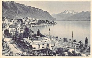 SWITZERLAND~MONTREUX PAVILLON des SPORTS et DENTS du MIDI PHOTO POSTCARD
