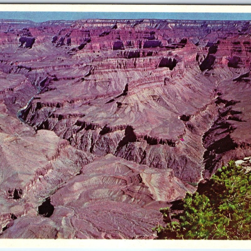 c1970s Grand Canyon, AZ Mather Point Chasm-View South Entrance Aerial 4x6 PC M10