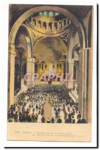 Paris (18th) Old Postcard Interior of the Basilica of Sacre Coeur in Montmartre