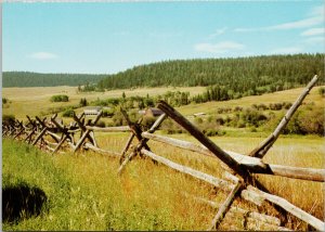 Ranch Country BC British Columbia Fence Fencing Unused Postcard C7