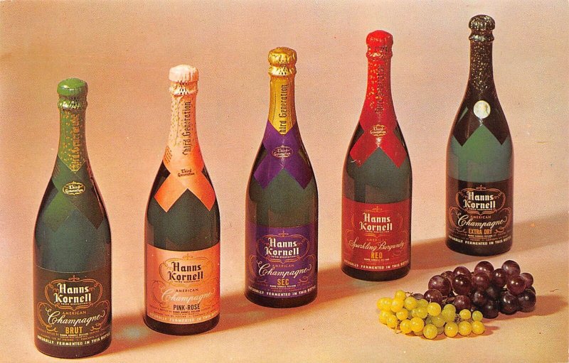 St. Helena California Hanns Kornell Champagne, Photochrome Vintage PC U7856