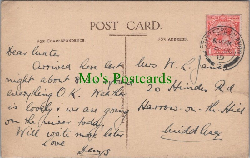 Genealogy Postcard - James, 20 Hindes Road, Harrow On The Hill, Middlesex GL1174