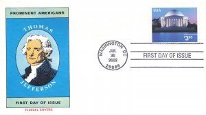 Washington DC $3.85 Stamp Thomas Jefferson Fluegel Cover