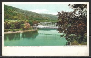 Vermont, Brattleboro - Connecticut River & Bridge - Undivided  [VT-058]