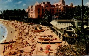 Hawaii Waikiki Beach Sunbathers 1955