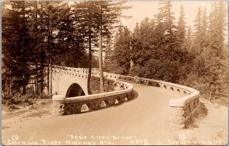 Oregon Columbia River Highway Eagle Creek Bridge Real Photo