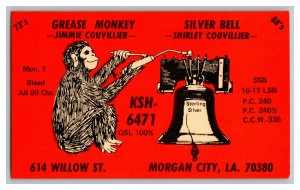 Postcard QSL Radio Card From Morgan City LA Louisiana KSH-6471