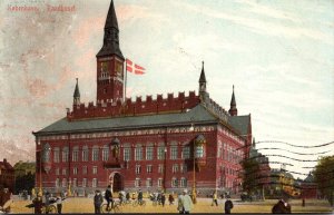 Denmarl Copenhagen Raadhuset Town Hall 1910