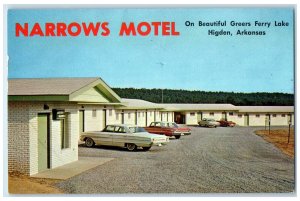 c1960's Narrows Motel Exterior Roadside Higden Arkansas AR Unposted Postcard