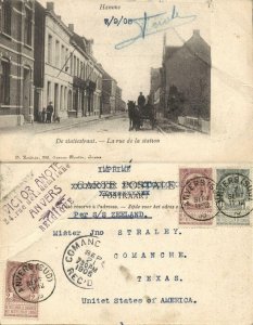belgium, HAMME, Statiestraat, Rue de la Station (1905) Postcard