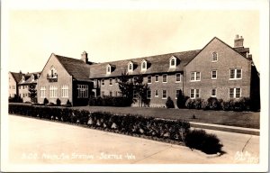 Real Photo Postcard B.O.Q. Naval Air Station in Seattle, Washington