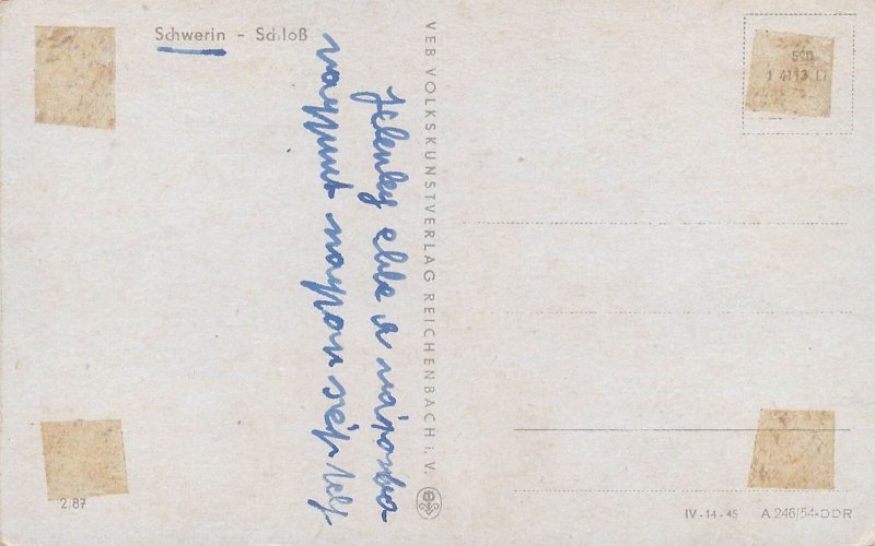 Postcard Germany Schwerin Schloss 