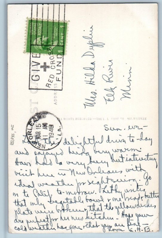 Edgewater Gulf Hotel Edgewater Park Miss Midway Gulfport Biloxi MS RPPC Postcard