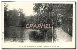 Old Postcard The Bois de Boulogne in Fall Around Grand Lake