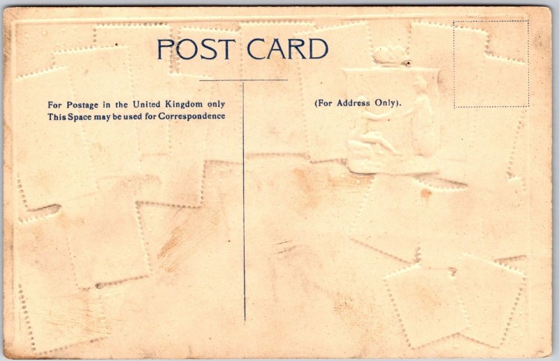 Large Mix Australian Postage Stamp Postcard