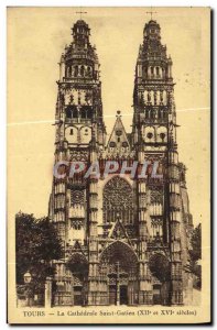 Old Postcard Tours Cathedrale Saint Gatien