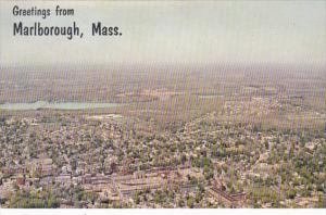 Massachusetts Greetings From Marlborough With Aerial View