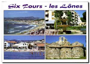 Postcard Modern Six Fours Les Lones beaches