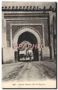 Postcard Old Fez Porte Du Mechouar Bab el Moquina