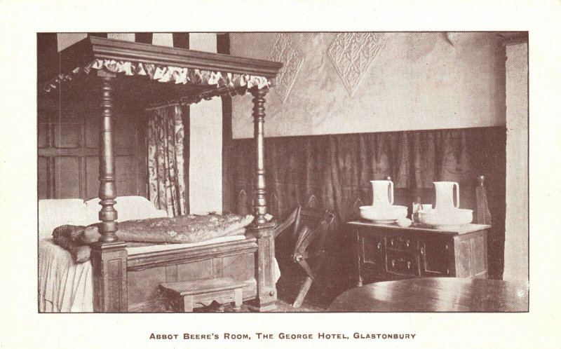 Vintage Postcard Abbot Beere's Room George Hotel Glastonbury Somerset England