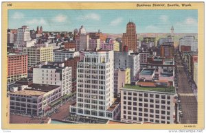 Panorama Of The Business District, SEATTLE, Washington, 1930-1940s