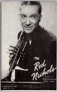 Red Nichols Courtesy Of Music Corporation Of America Mutoscope Arcade Postcard