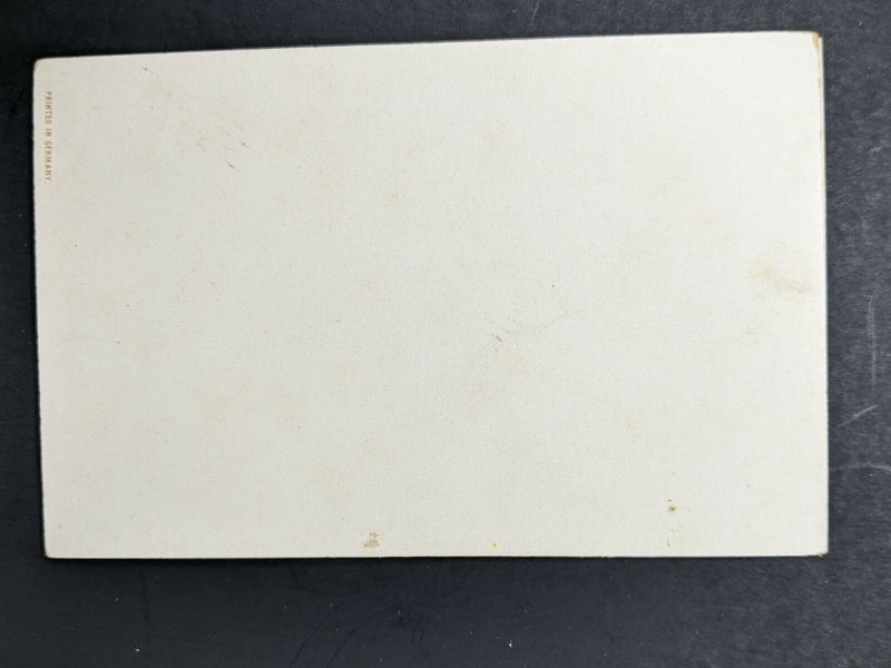 1917 Embossed Die Cut Best Wishes Christmas Booklet String Bound Rough Sea C5