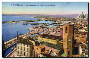 Old Postcard Marseille Vue Generale of the Joliette Docks