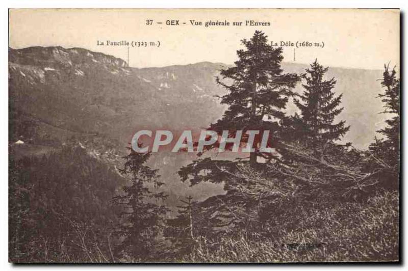 Postcard Old Gex General view on the Envers