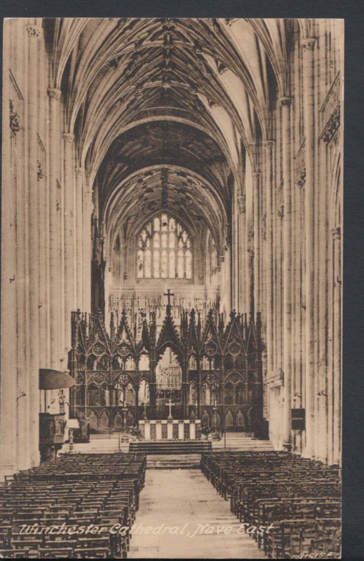 Hampshire Postcard - Winchester Cathedral, Nave East    RS7846