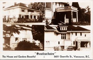 Vancouver BC 'Southardaire' Granville Street Unused Real Photo Postcard F64