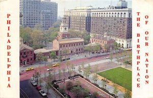 US6 USA Philadelphia Independence Hall Pennsylvania 1965 postcard