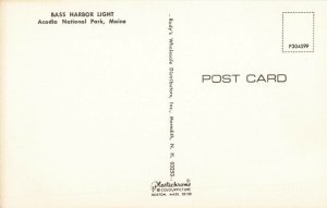 Postcard Bass Harbor Light Acadia National Park Maine