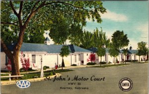 St. John's Motor Court Highway 30 Kearney Nebraska Postcard PC121