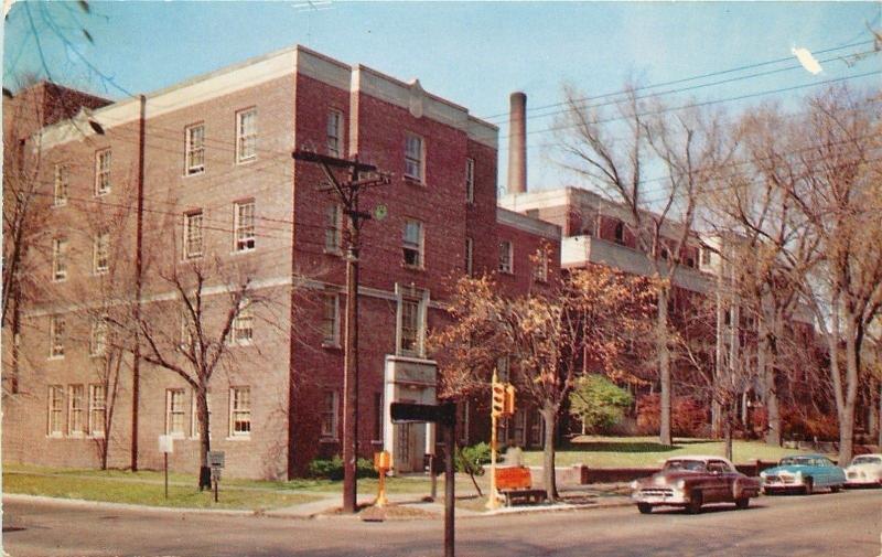 Galesburg Illinois Cottage Hospital Nurses Home Nice Cars 1954