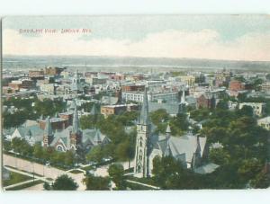 Unused Divided-Back AERIAL VIEW OF TOWN Lincoln Nebraska NE n4021