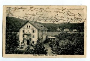 497209 Germany 1914 year Bad Bruckenau Hotel Strauss RPPC w/ special label