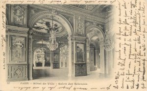 B588 France Paris city hall interior 1904
