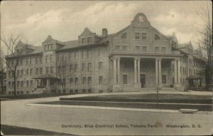 Washington DC Bliss Electrical School Dorm c1920 Albertype Postcard