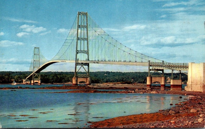 Maine Deer Isle Bridge Between Little Deer Isle and Mainland 1956