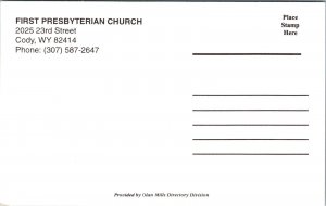 First Presbyterian Church Cody Wyoming Postcard