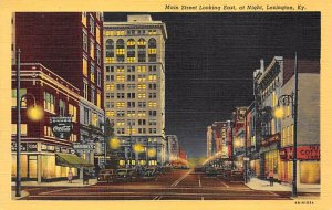 Main Street looking east at night Lexington KY