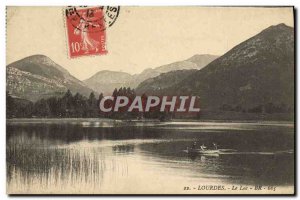 Old Postcard Lourdes Lake