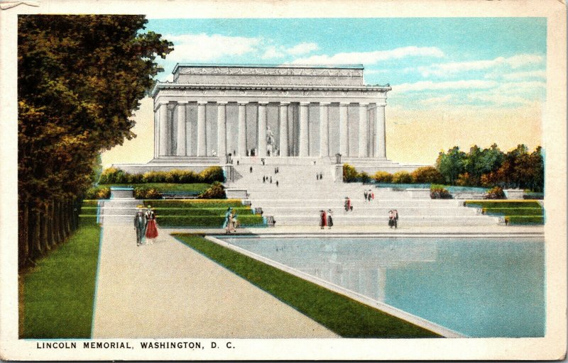 Vtg 1920s Lincoln Memorial Washington DC Unused Postcard